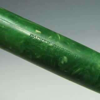 Vintage Jade Green Parker Duofold Fountain Pen & Mechanical Pencil Set 4