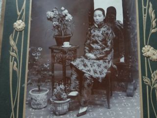 1 China Real Photograph Mirror Feet Girl 1910 Shanghai 118 Peking Hong Kong