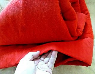 Vintage North Star Chatham Wool Blanket 108 " X90 " King Cherry Red