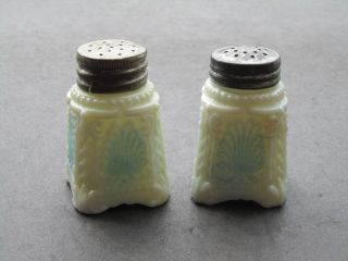 Antique Plume Panel Pattern Salt & Peppers Shakers