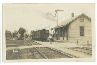 Rppc Prr Pennsylvania Railroad Station Millmont Pa Union Real Photo Postcard 2