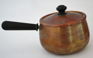 Vintage Copper Saucepan Fondue Pot With Lid