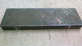 Large Vintage Empty S - K Tool Box - 20 1/4 " X 6 1/4 " X 1 3/4 " Tall.