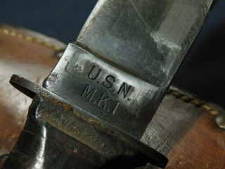 WWII US Navy Mk2 Fighting Knife USN Mark 1 Robeson No.  20 w/Sheath 4
