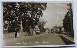 Real Photo Postcard London Road Trumpington Cambridge