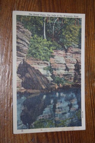 Vintage Postcard The Grand Piano,  The Dells Of The Wisconsin River