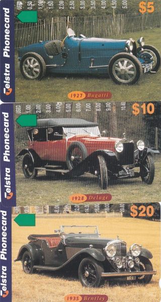 Telstra Vintage Cars Set Of 3 Prefix 1510 1511 1515 J3