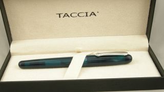 Taccia Spectrum By Sailor Forest Green & Chrome Fountain Pen - Ef Nib
