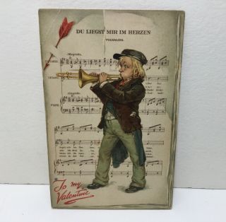 Vintage Blank Valentine Postcard Tuck’s Post Card “love Songs” Series