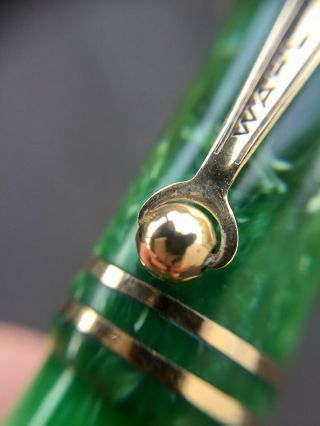 Wahl Eversharp Fountain Pen,  Jade Green,  Fine Flex Nib,  Gold Seal,  Restored 6