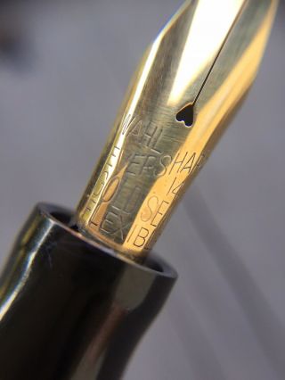 Wahl Eversharp Fountain Pen,  Jade Green,  Fine Flex Nib,  Gold Seal,  Restored 7