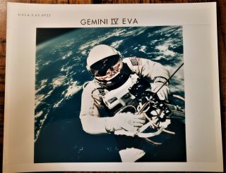 Nasa Gemini Iv Eva Ed White Us First Spacewalk 1965 Black Ink - A Kodak Paper Wow