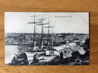 Vintage Postcard,  Australia,  Sydney,  Woolloomooloo Bay,  Sailing Ship,  Early View