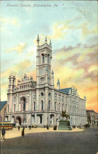 Masonic Temple Philadelphia Pennsylvania Pa Mailed 1909