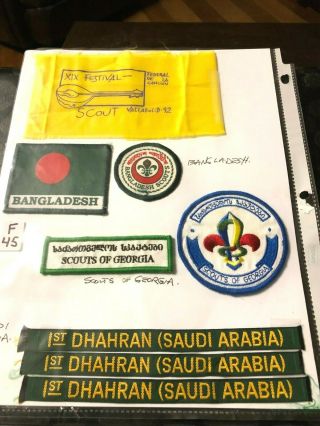 Just In Time For The 2019 World Jamboree Foreign Scout Badge Sheet F45