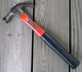Neat Old Sears Craftsman Claw Hammer With Red Fiberglass Handle - -