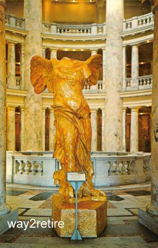Postcard Id Boise Winged Victory Of Samothrace State Capitol Building Idaho