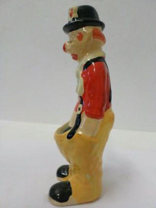 Vintage ceramic Circus Clown Hobo Cactus Planter Pencil Holder Figurine 6 