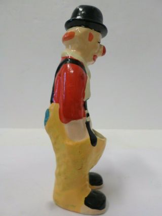 Vintage ceramic Circus Clown Hobo Cactus Planter Pencil Holder Figurine 6 
