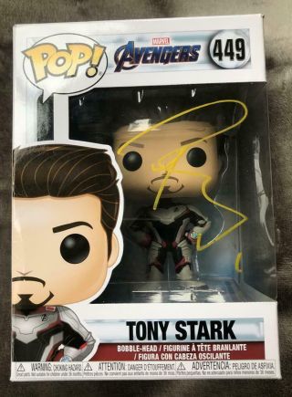 Robert Downey Jr.  Signed Funko Pop (avengers,  Tony Stark) 449