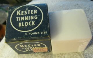 Vintage Kester Tinning Block,  1/2 Lb,  Solder,  For Soldering Iron,  Rare