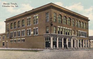 Columbia City,  Indiana,  00 - 10s; Masonic Temple