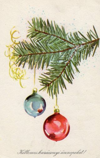 Merry Christmas And Happy Year Vintage Postcard 01.  49