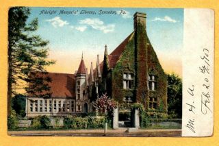 Albright Memorial Library,  Scranton,  Pennsylvania 1907 Postcard