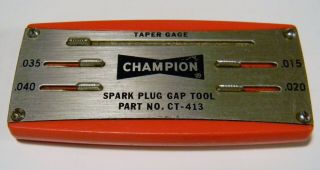 Vintage Champion Spark Plug Pocket Gap Tool Ct - 413