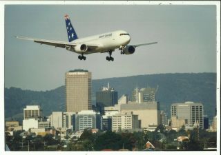 Australia Postcard - Plane,  Ansett Airbus,  Adelaide Airport,  South Australia