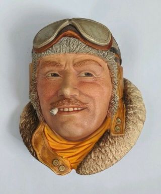 Vintage Legend Products Made In England Chalkware 1982 R.  F.  C.  Pilot 1917 Aviator