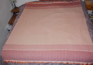 Vtg Wool Blanket Cabin Throw Euc North Star Blankets 68 X 85 Mid - Century