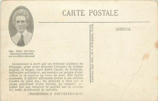 Vintage French Postcard Martyr Edith Cavell Killed by Germans Dead on the Ground 2