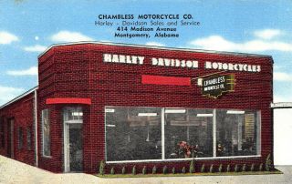 Montgomery Al Chambless Harley Davidson Motorcycles Postcard