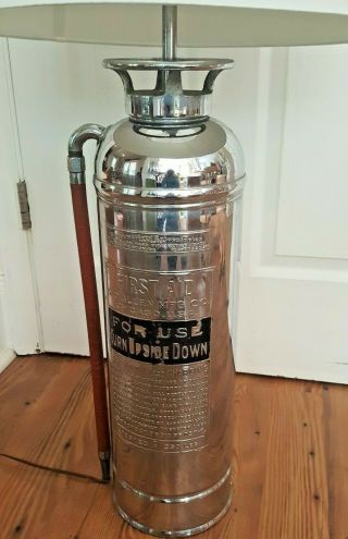 Antique Fire Extinguisher Lamp W.  D.  Allen Mfg Co Chicago Usa