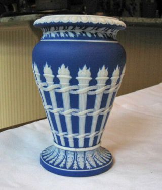 Antique Wedgwood 6 " Tall Cobalt Blue Vase - Urn
