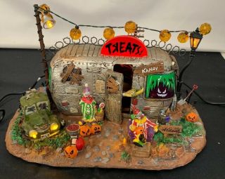 Lemax - Spooky Town - Killer Clown Mobile Home - Animated Sound And Light -