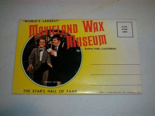 Vintage Postcard Souvenir Book - Movieland Wax Museum - Buena Park,  California