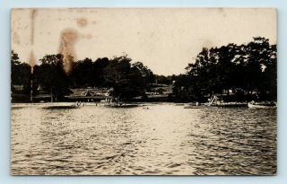 Winnisquam,  Nh - Scarce 1900s Lake Camp View - Lakesports Station Cancel - Rppc