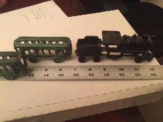 Vtg Antique Early 1900s Steam Locomotive And 2 Pullman Cars