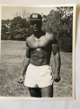 1970s Photo African American Teen Boy Young Man Athlete Vintage 8x10
