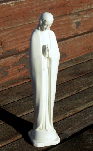 Goebel White Glazed Porcelain Mary Madonna 13 In.  Figurine Statue 45/1 Full Bee