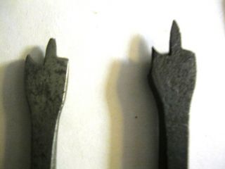 6 Antique notched shank drill (hand brace) bits; (unmatched set=various makers) 5