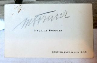 1940s photo Dornier DO X Flying Boat,  signed business card Maurice Dornier 2