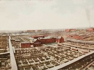 Vintage Postcard Birdseye View of Union Stock Yards,  Chicago 2