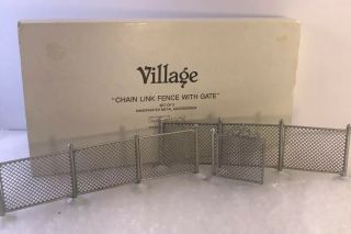 Dept 56 Christmas Village Chain Link Fence With Gate - 5234 - 5