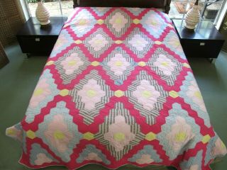 Vntage Hand Quilted All Cotton Martha Washington 