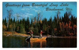 3 Long Lake WI Postcard Sarona Birchwood Washburn Co.  Wisconsin 1 - 1938 Posted 4