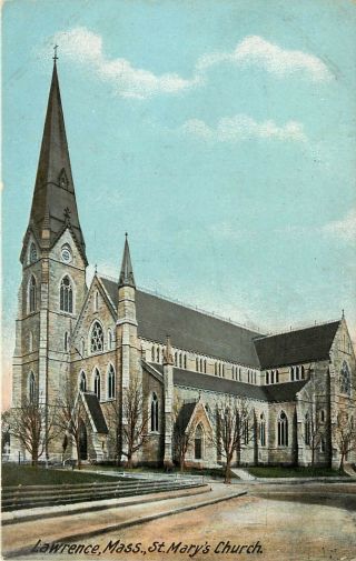 C1905 Printed Postcard; Lawrence Ma St.  Mary 