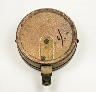 Vintage Globe Automatic Sprinkler Co.  Brass Water Pressure Gauge USG FYR - FYTER 2